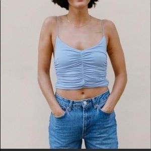 Urban Outfitters Marcie Ruched Cami in Sky